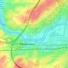 Mapa topográfico Huerta Otea, altitud, relieve