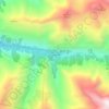 Mapa topográfico Gangotri, altitud, relieve