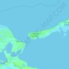 Mapa topográfico Ciudad del Carmen, altitud, relieve