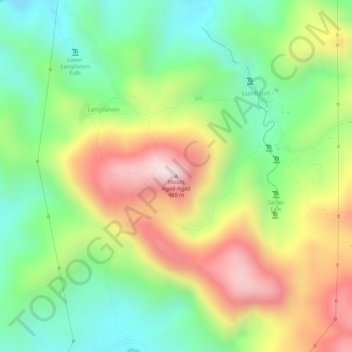 Mapa topográfico Mount Agad-Agad, altitud, relieve