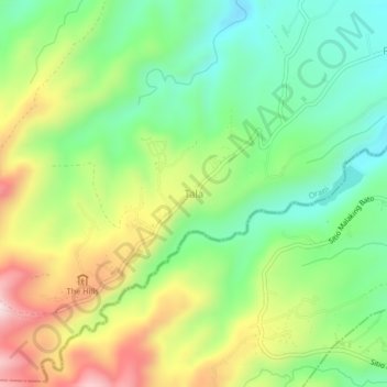 Mapa topográfico Tala, altitud, relieve