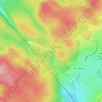 Mapa topográfico Col de la Savine, altitud, relieve