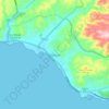 Mapa topográfico El Sauzal, altitud, relieve