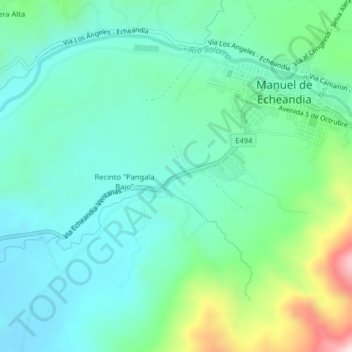 Mapa topográfico Barraganete, altitud, relieve