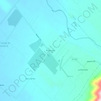 Mapa topográfico Buena Paz, altitud, relieve