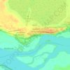 Mapa topográfico Ayolas, altitud, relieve