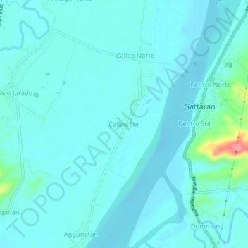 Mapa topográfico Callao Sur, altitud, relieve