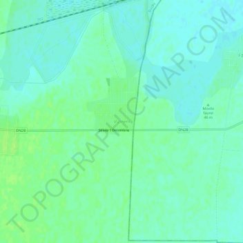 Mapa topográfico Vizireni, altitud, relieve