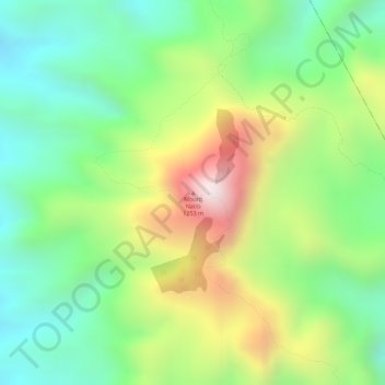Mapa topográfico Mount Natib, altitud, relieve