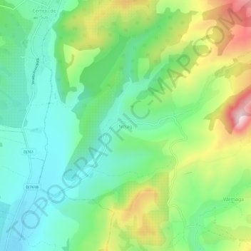 Mapa topográfico Nojag, altitud, relieve