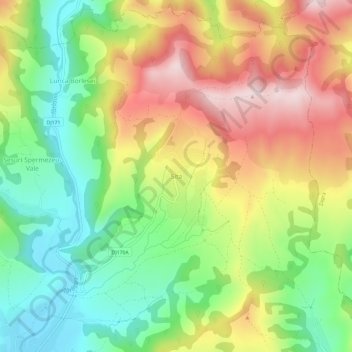 Mapa topográfico Sita, altitud, relieve