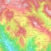 Mapa topográfico Bhimtal, altitud, relieve