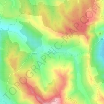 Mapa topográfico Berchez, altitud, relieve