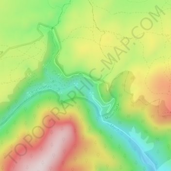 Mapa topográfico Runcu, altitud, relieve