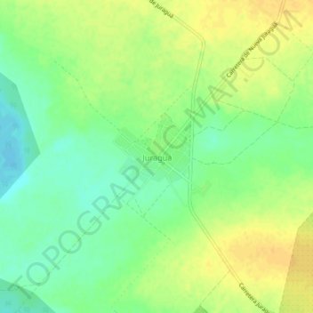 Mapa topográfico Juraguá, altitud, relieve