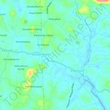 Mapa topográfico Karinkalimmal, altitud, relieve