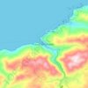 Mapa topográfico Boca de Tomatlán, altitud, relieve