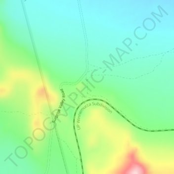 Mapa topográfico Sand Pass, altitud, relieve