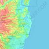 Mapa topográfico Paulista, altitud, relieve