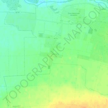 Mapa topográfico Palota, altitud, relieve
