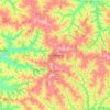 Mapa topográfico Umuarama, altitud, relieve