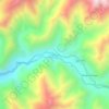 Mapa topográfico Sisicaya, altitud, relieve