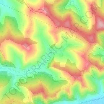 Mapa topográfico Suveica, altitud, relieve