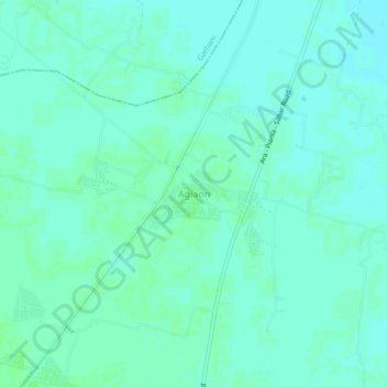 Mapa topográfico Agiaon, altitud, relieve