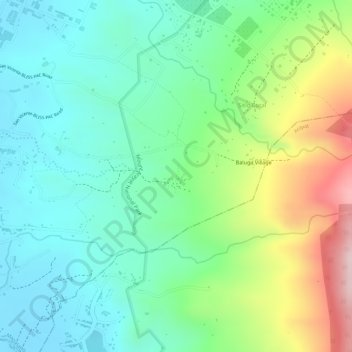 Mapa topográfico ft, altitud, relieve
