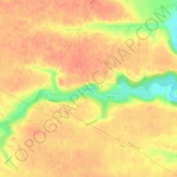 Mapa topográfico Buzduc, altitud, relieve