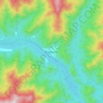 Mapa topográfico Dumporijo, altitud, relieve