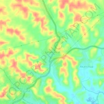 Mapa topográfico Yamoransa, altitud, relieve