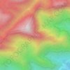 Mapa topográfico Agulha Mágica, altitud, relieve