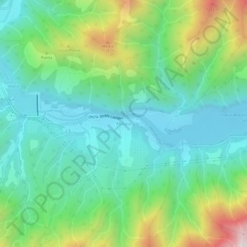 Mapa topográfico Malaia, altitud, relieve