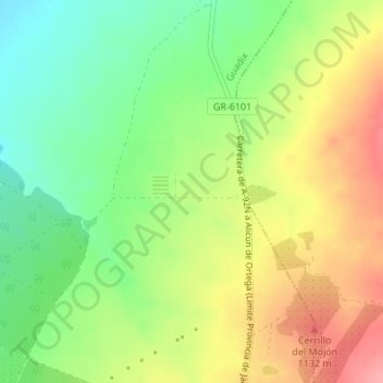 Mapa topográfico Almagrera, altitud, relieve