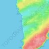 Mapa topográfico Dunes de la Palue, altitud, relieve