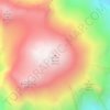 Mapa topográfico Monte Rainier, altitud, relieve