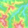 Mapa topográfico Pivierda, altitud, relieve