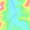 Mapa topográfico La Cisterna, altitud, relieve