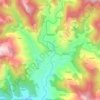 Mapa topográfico Pangna, altitud, relieve