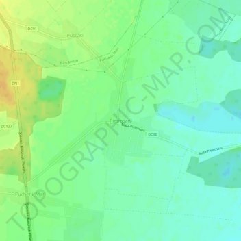 Mapa topográfico Pietroșani, altitud, relieve