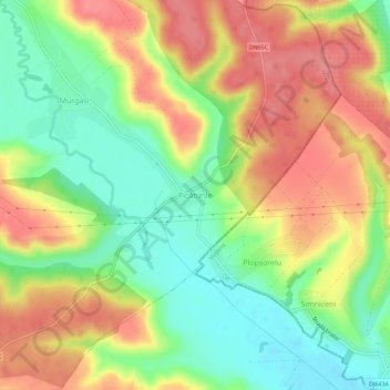 Mapa topográfico Picăturile, altitud, relieve