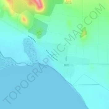 Mapa topográfico Zebil, altitud, relieve