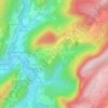 Mapa topográfico Chaumont, altitud, relieve