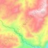 Mapa topográfico Anfama, altitud, relieve