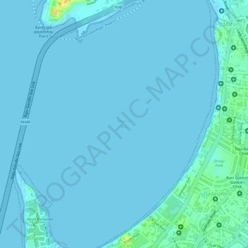 Mapa topográfico Mahim Bay, altitud, relieve