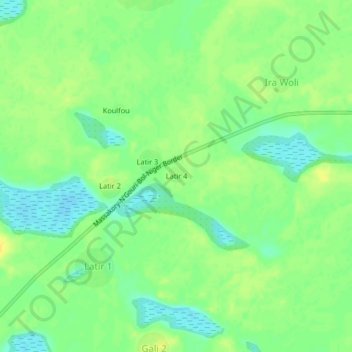 Mapa topográfico Latir 4, altitud, relieve