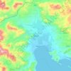 Mapa topográfico Άργος, altitud, relieve