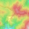 Mapa topográfico Quebrador, altitud, relieve