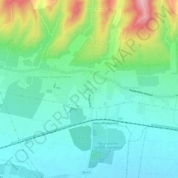 Mapa topográfico Arva, altitud, relieve